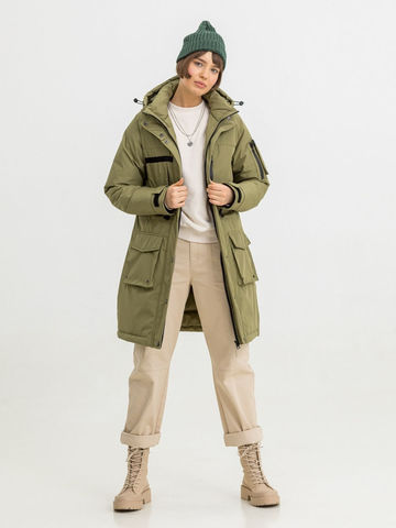 Демисезонная парка защитного цвета JAN STEEN