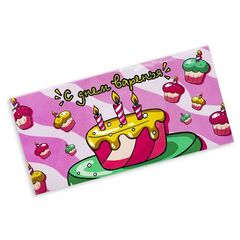 Конверт для денег с днем рождения, с надписью Тебе всегда 18 лет, 16*8 см