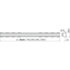 Решетка для водоотводящего желоба, нержавеющая сталь-мат, арт. SOLID-550M AlcaPlast