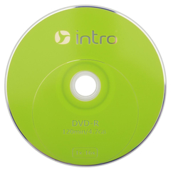Носители информации DVD-R INTRO 16х 4,7GB  Shrink 10 шт. в упаковке