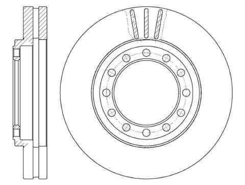 Диск тормозной вентилируемый G-brake  GR-02901