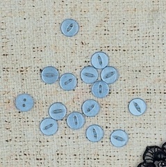 Пуговицы блузочные, d 1,1 см, 2 прокола, голубой