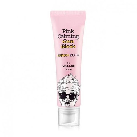 VILLAGE 11 FACTORY Pink Calming Sun Block SPF50+ PA++++