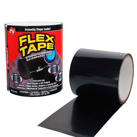 Клейкая лента Flex Tape усиленная 15 сантиметров (чёрная)