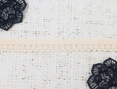 Резинка бельевая ажурная, ш. 1,2 см, кремовый