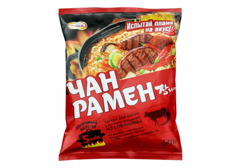 Лапша для варки с острым бульоном из говядины, 120г