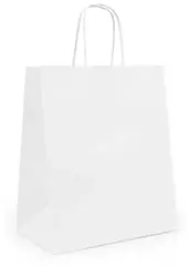 Пакет бум. с кручеными ручками, белый, 260 х 150 х 350 мм, 25шт