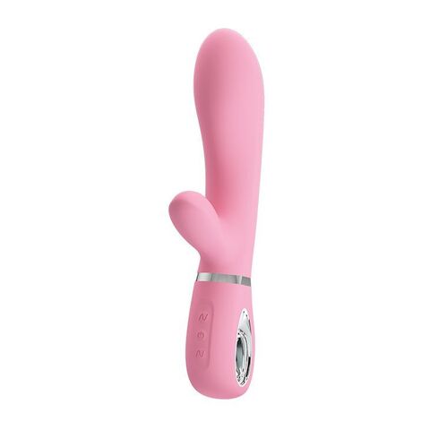 Нежно-розовый вибратор-кролик Thomas с мягкой головкой - 20,5 см. - Baile Pretty Love BI-014621-1