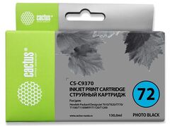 Картридж струйный Cactus CS-C9370 №72 фото черный (130мл) для HP DJ T610, T620, T770, T1100, T1100, T1120, T1200
