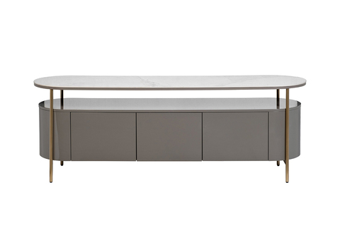 Тумба под телевизор 171x44.5x60см Garda Decor с дверцами светло-бежевая