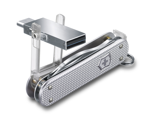Нож-брелок Victorinox Jetsetter, USB 16 Гб, 58 мм, 6 функций, серебристый123