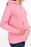 Худи для беременных и кормящих 11857 розовый