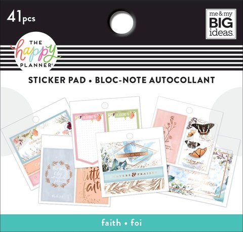 Блокнот со стикерами для ежедневника Happy Planner Tiny Sticker Pad Faith- 41 шт