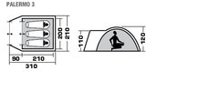 Туристическая палатка Trek Planet Palermo 3 (70164/70167)