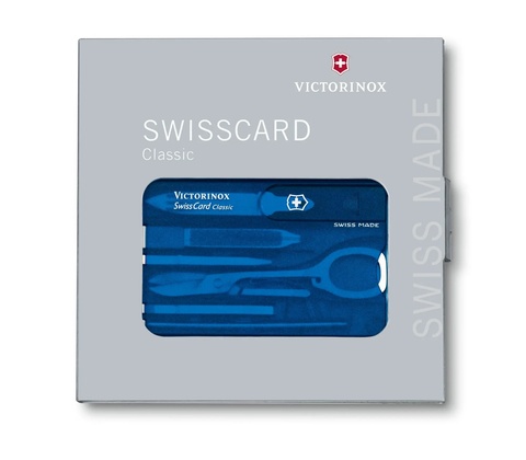 Швейцарская карта Victorinox SwissCard Blue Transparent (0.7122.T2)