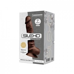 Фаллоимитатор с двойной плотностью Model 1 от SILEXD коричневый (17,6*3,5 см)