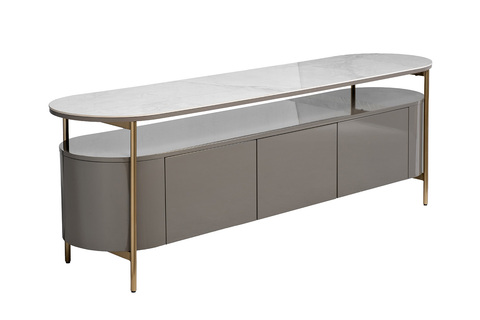 Тумба под телевизор 171x44.5x60см Garda Decor с дверцами светло-бежевая