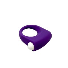 Фиолетовое эрекционное кольцо Puggle Vibrating Ring with Bullet - 