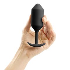 Чёрная пробка для ношения B-vibe Snug Plug 3 - 12,7 см. - 