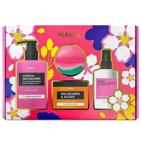 Набор для ухода за телом Kundal Bath & Body Gift Edition Cherry Blossom 258гр+128гр+230гр+200гр