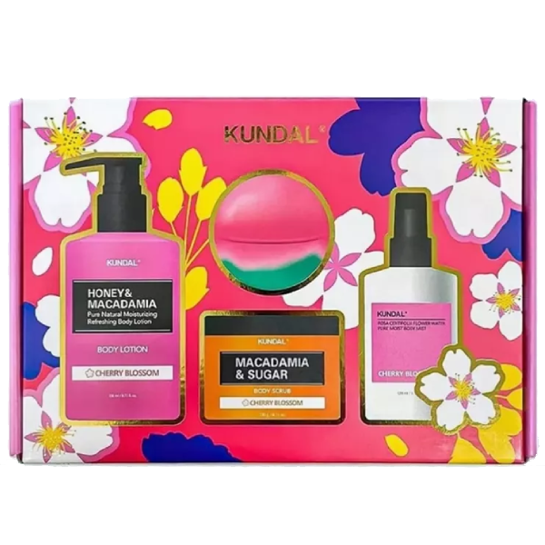 Набор для ухода за телом Kundal Bath & Body Gift Edition Cherry Blossom 258 гр+128 гр+230 гр+200 гр