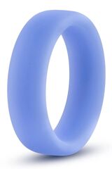 Голубое люминесцентное кольцо Silicone Glo Cock Ring - 