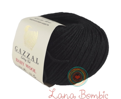 Пряжа Gazzal Baby Wool 803 черный