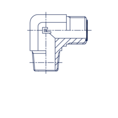 Штуцер ввертной FC90 ORFS 9/16'' D06 NPTF 1/8'' CAST