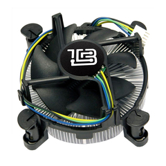 Кулер для CPU BaseTech Original, 1х80мм, 800-2700rpm, 4-pin, Al, серебристый-черный, 27дБ, TDP 65Вт, INTEL 1200/115x/775, AMD Не поддерживается (BT-ORIG-AL)