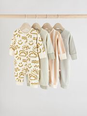 Комбинезон / Cлип для малышей Next E19-560, 4 шт., Бежевый