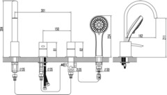 Смеситель для ванны LEMARK ANTLANTISS – LM3241C