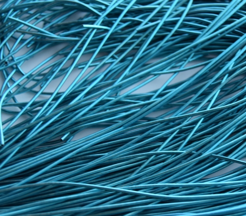 Канитель гладкая бирюза. 1мм (№6136)