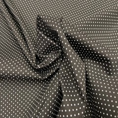 Ткань хлопок с эластаном черный мушка 2169