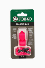 Свисток со шнурком FOX40 CMG Safety Pink - розовый