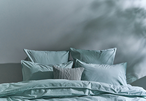 Постельное белье 2 спальное евро Luxberry Urban морская волна