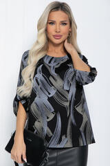 Джемпер Дэрби (черный/штрихи) Б12448-10 LT Collection