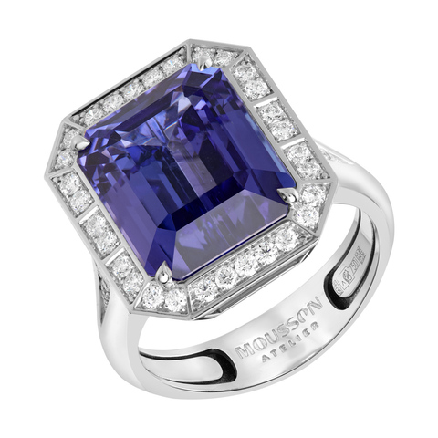 Кольцо с Танзанитом и Бриллиантами, R0069-2/1