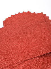 Фоамиран глиттерный, р. 20х30 см, 2 мм, красный