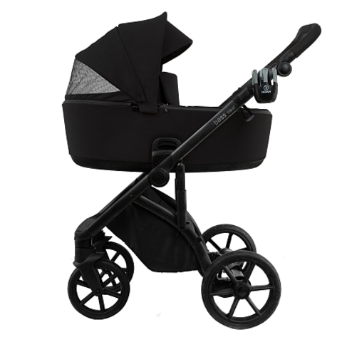 ROAN Коляска 2 в 1 Bass Next короб + прогулка Caviar Black/Black