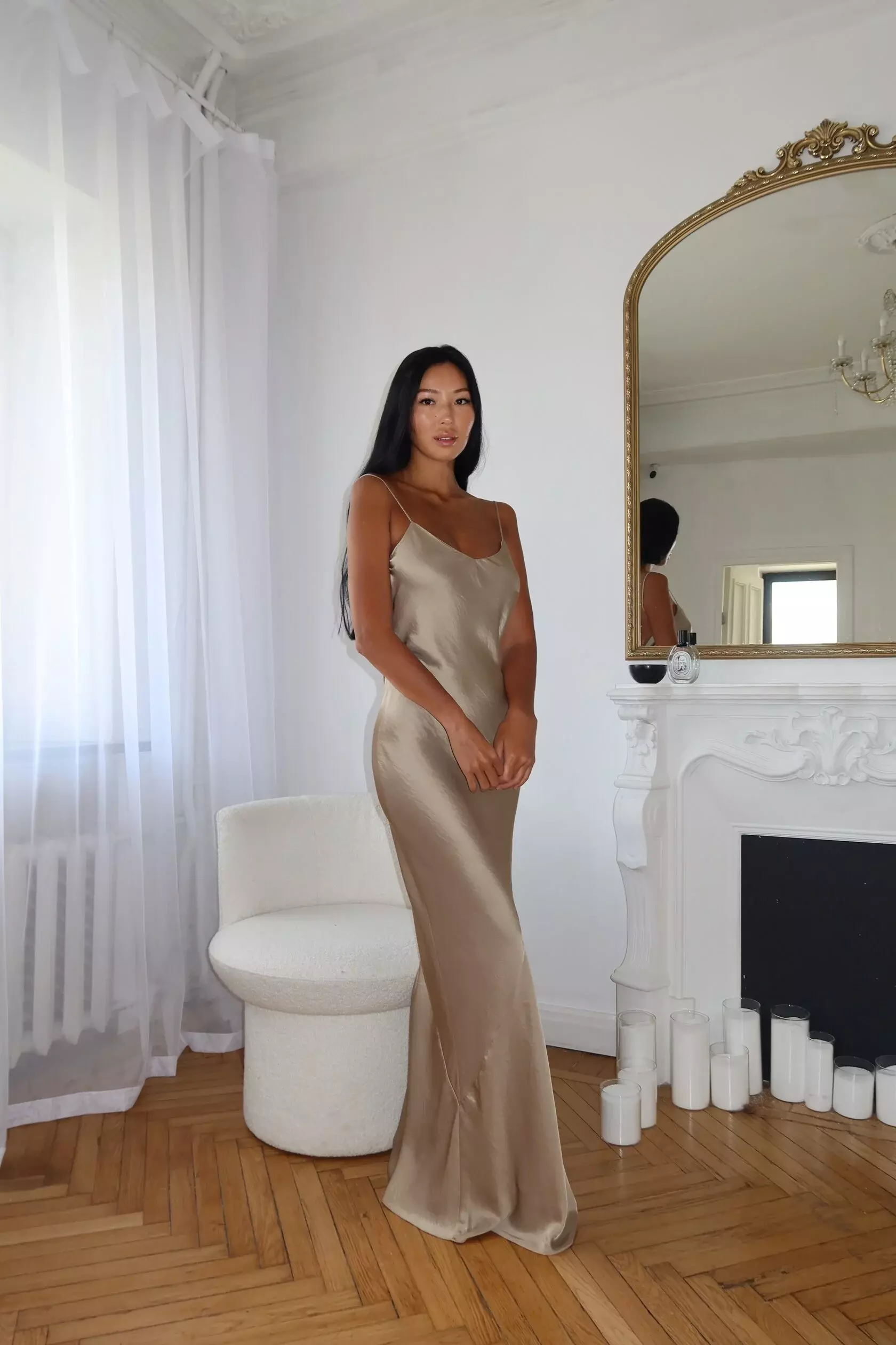 Платье комбинация оливковое