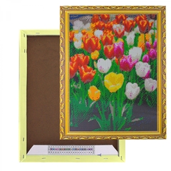 
          Алмазная мозаика Alingar, на подрамнике, с полным заполнением, (глянц), 40х50 см, 26 цветов, "Многоцветие тюльпанов"