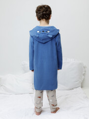 халат  для мальчика  К 5801/яркий кобальт(мишка)