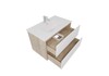 Aquatek AQ66080-DO-MW AQ66080-DO-MW Комплект мебели:Тумба 80 см ЛИБРА с раковиной AQ0480-00, 2 ящика,цвет фасадов белый мат,  корпус дуб давос