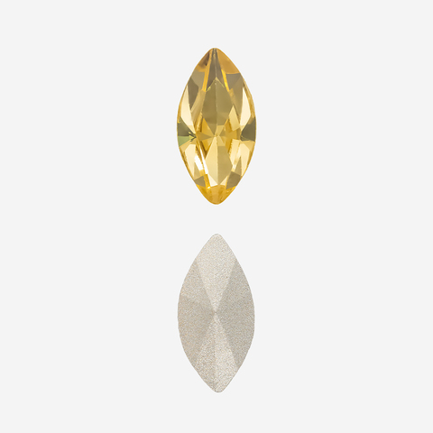 Кристалл Маркиз (Marquise Fancy Stone), оттенок "Светлый Топаз"/"Light Topaz", 10*5мм