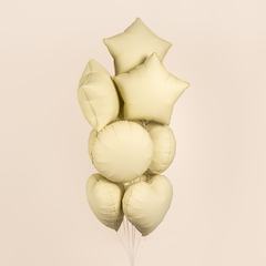 Г 18''/46 см, Сердце, Матовый, Сливочное масло, 1 шт.