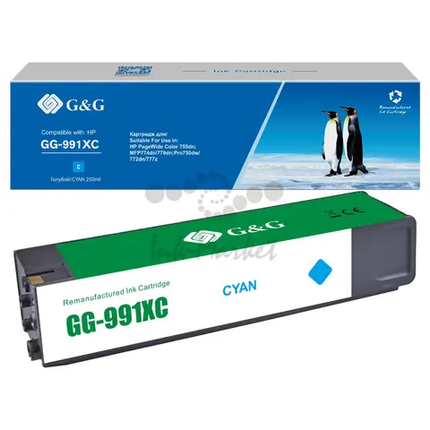 Картридж G&G GG-991XC голубой для струйных принтеров HP, аналог M0J90AE