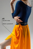 Wrap skirt with elastic waist and ties | neon_orange