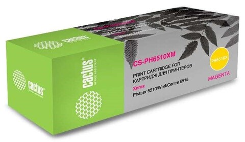 Картридж лазерный Cactus CS-PH6510M 106R03486 пурпурный (2400стр.) для Xerox Phaser 6510DN/WC 6515DN