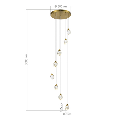 Светильник подвесной ST Luce Cascato SL6114.203.08