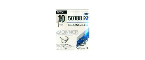 50188 № 10 Крючки OWNER Iseama W/ Eye-Bc/ продажа от 5 уп.